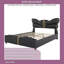 Queen Size Butterfly Wing PU Leather Bed Frame with Gold Accents, Ornate Platform Bed with Sculpted Headboard-1298361418-1298361419