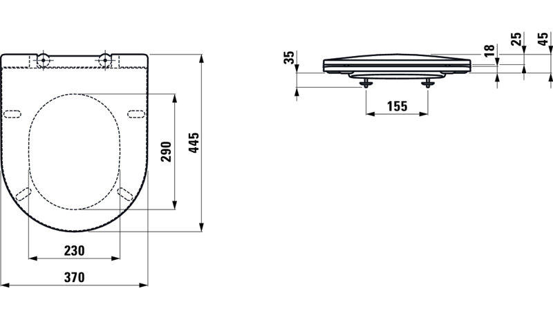 Laufen PRO Elongated Toilet Seat and Lid