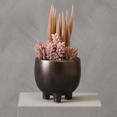 25cm Faux Succulent in Ceramic Pot