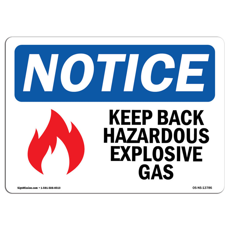 Panneau Keep Keep Hazardous Explosive Gas