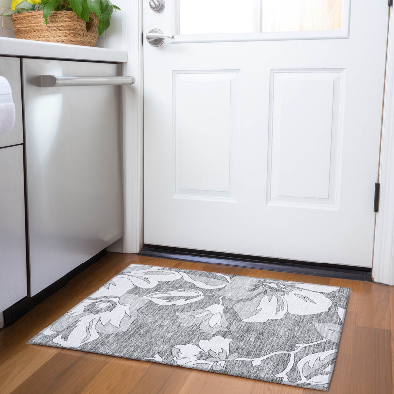  Malchow Machine Washable Indoor/Outdoor Rug, Rectangle 1'8" x 2'6"