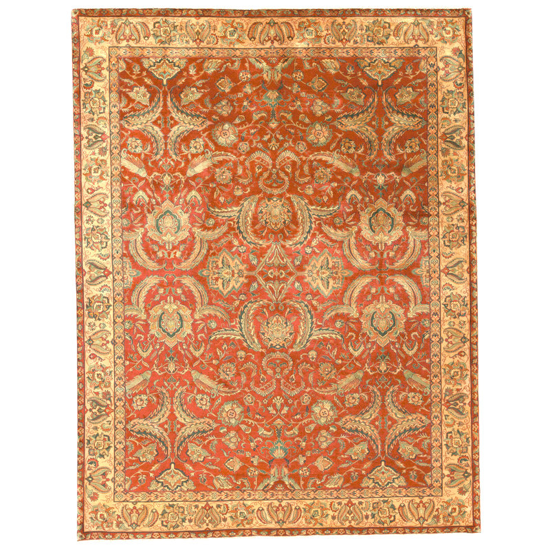High-Quality Hand-Knotted Red Area Rug