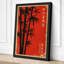 Bamboo with Gold Characters Japandi - Wrapped Canvas-1473057403-1473057405