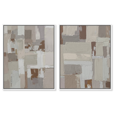 In Place Set Canvas Abstract Print by Oliver Gal, Black Frame, 16 x 20