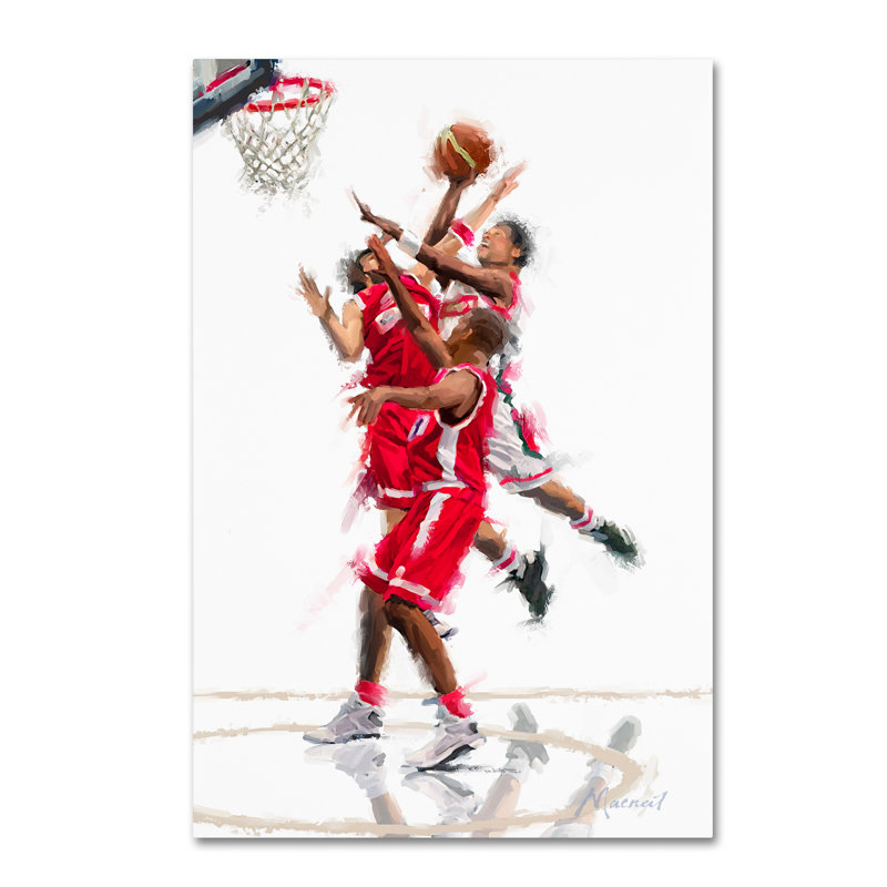 Armand 'Basket Ball' Print on Canvas, 19" H x 12" W x 2" D
