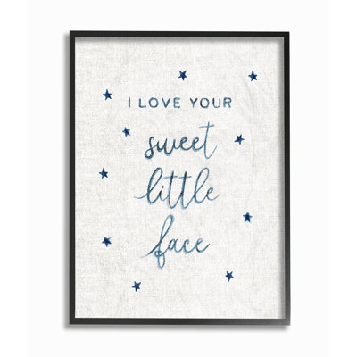 Lepley I Love Your Sweet Little Face Stars Kids Wall Décor