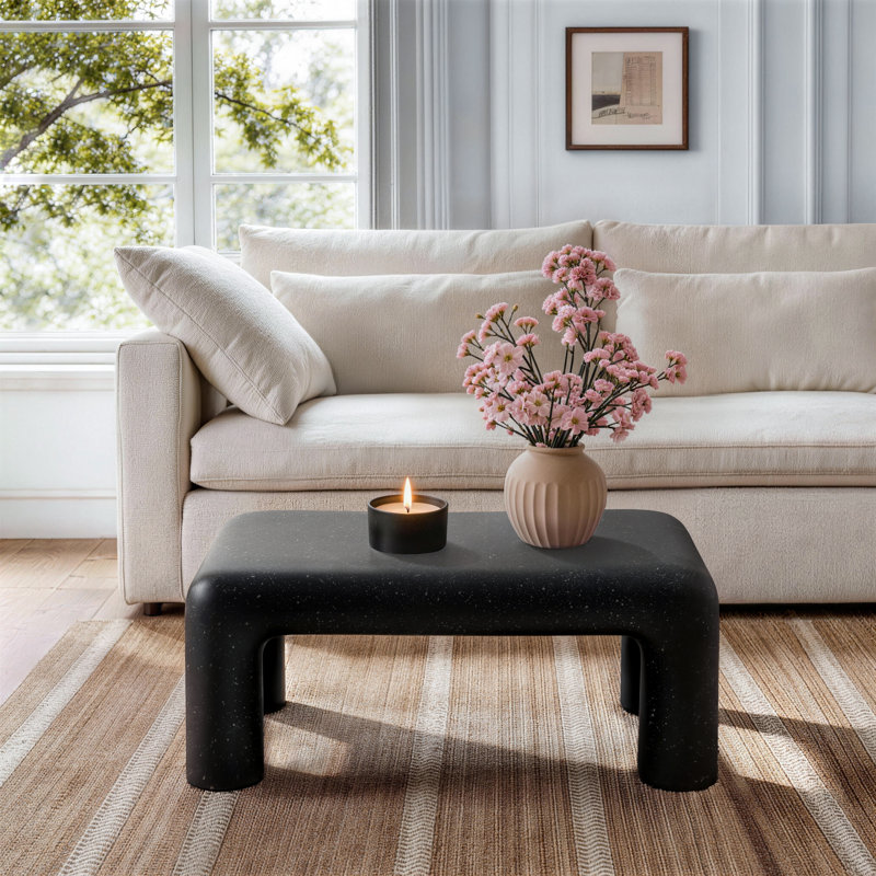 Table basse sculpturale Albert, Noir