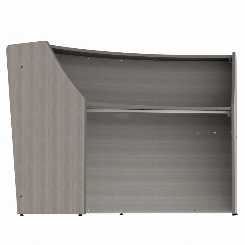 Natalino Rectangle Synthetic Laminate Reception Desk, Ash