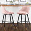 Tabouret de bar et de comptoir pivotant revêtu de velours-873056601-903768587