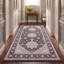 Tapis Xanthos traditionnel à médaillon, style persan, gris ivoire et beige, lavable à la machine, antidérapant, à poils courts, pour l'intérieur et l'extérieur, adapté aux animaux domestiques, idéal pour le salon, la chambre, la salle à manger, l'entrée, le couloir ou le bureau.-1127040127