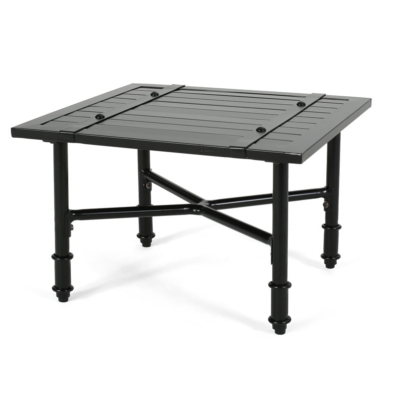Table d’appoint d’extérieur Joule, Noir mat