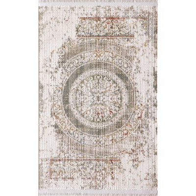 Southwestern Wilton Machine Woven Vintage Fringe Area Rug