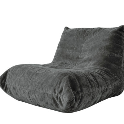 Fauteuil à billes ergonomique à 5 positions, tissu en chenille de soie argentée brillante, conception antidérapante, couleurs décoratives, flanelle gris chaud, lecture dans le vestibule, 42,17 profondeur, 36,25 largeur, 25,64 hauteur, 35,34
