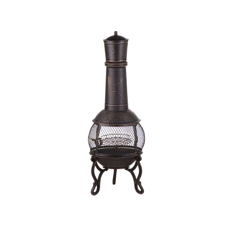 Majewski Round Steel Charcoal Smokeless Fire Pit