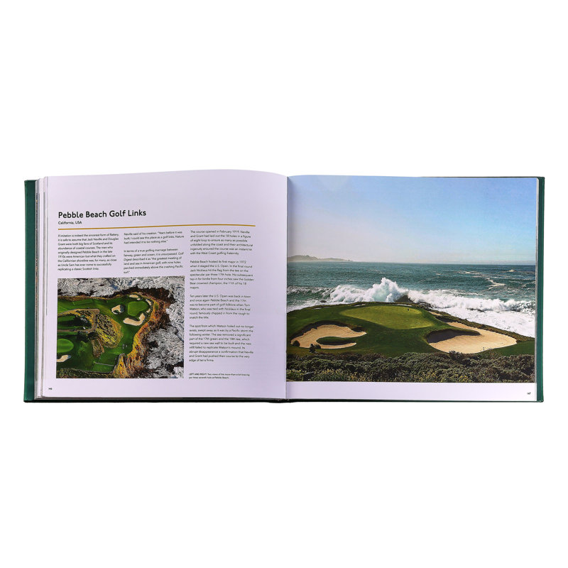 Remarkable Golf Courses Leather Bound Special Edition Coffee Table Book