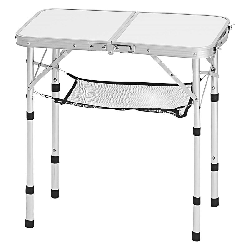 Table de camping pliante et portative, Argent argent