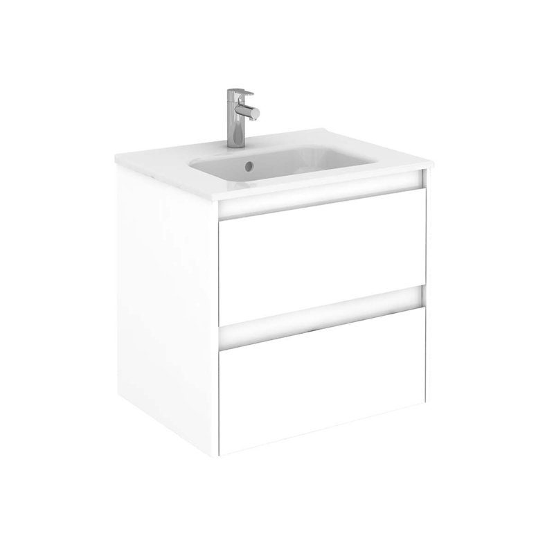 Ambra 39.6'' W Single Vanity, Gloss White, 23.8"