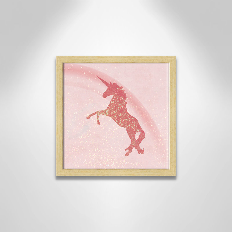 Paillettes licorne 2, H 13 po x l 13 po x P 1,19 po, Cadre boîte champagne