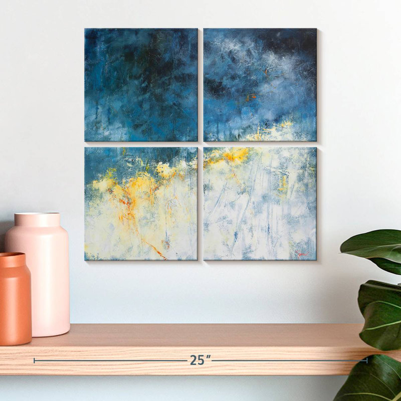 Yellow Bloom, 18" H x 18" W