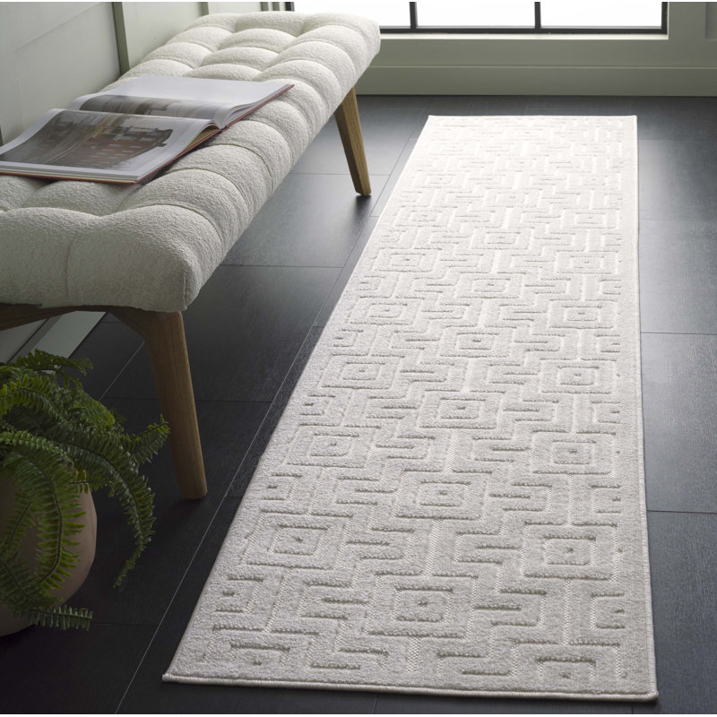 Tapis à motif géométrique Mehjabin Stella, Tapis de couloir 2 pi x 8 pi