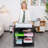 4 Tier Craft Sewing Table Rolling Craft Storage Cart With DIY Pegboard