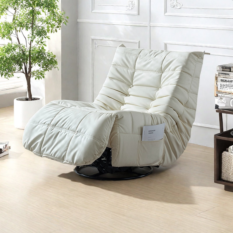 Fauteuil inclinable simple avec poche de rangement Arwen Home, Beige