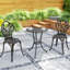 Hatolina 3 Piece Patio Bistro Set for 2 with Umbrella Hole-110218173