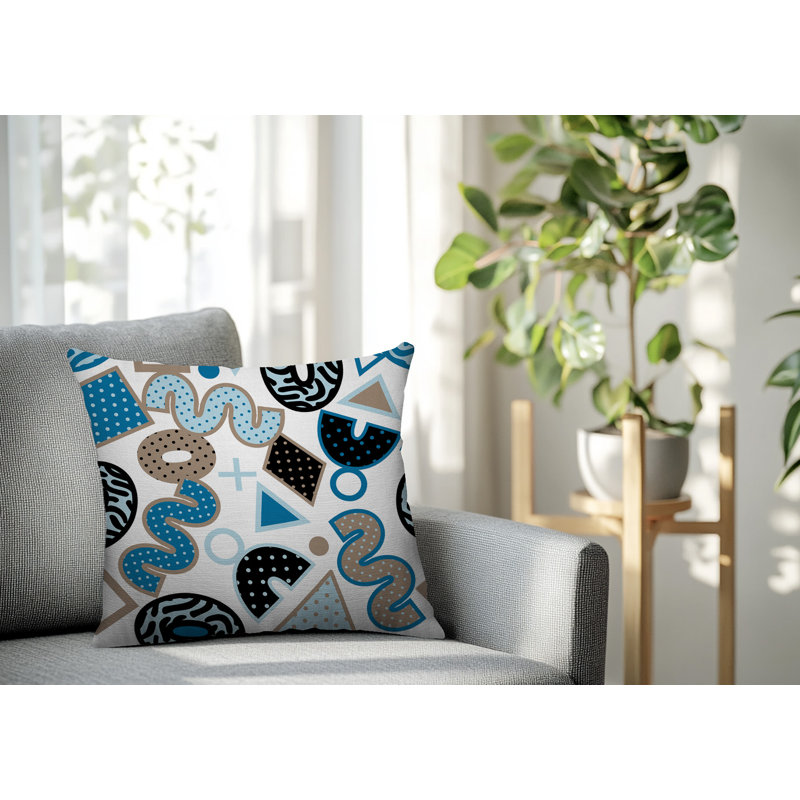 Coussin carré intérieur / extérieur Trixel, Carré 18 po