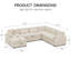 Manuel Corduroy U-Shaped Sofa Living Room Sectional Couch With Detachable Double Cushion-330194891