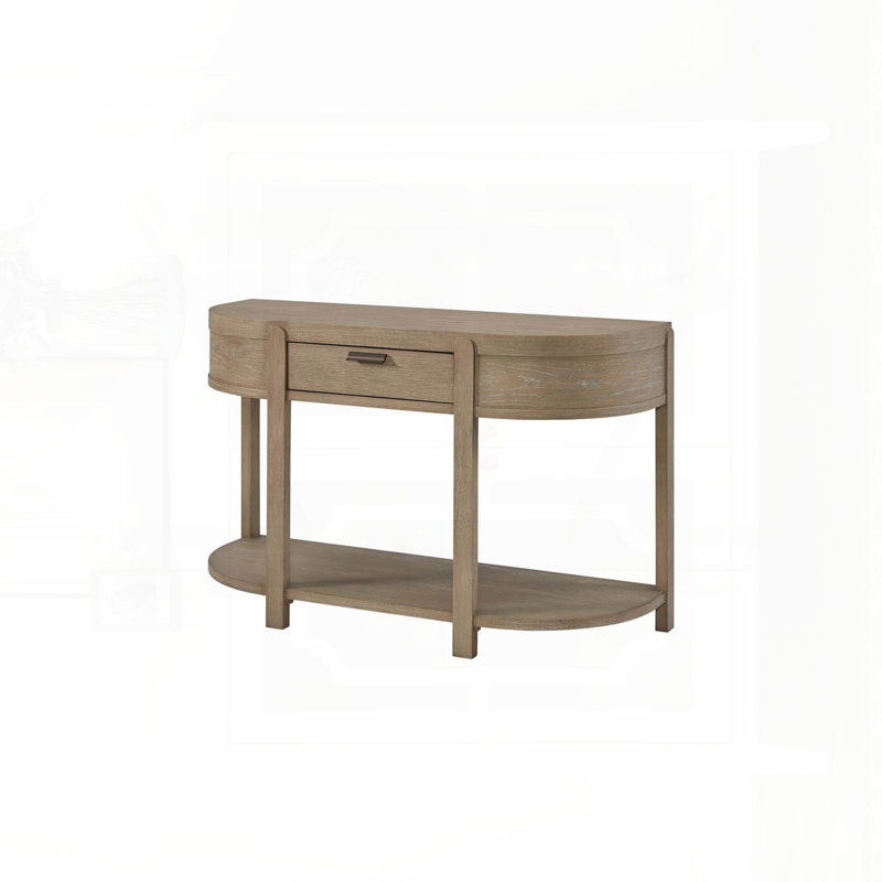 Console incurvée à 1 tiroir - Caramel