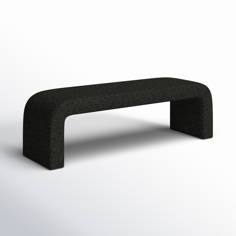 Banc rembourré Daine, Lin noir