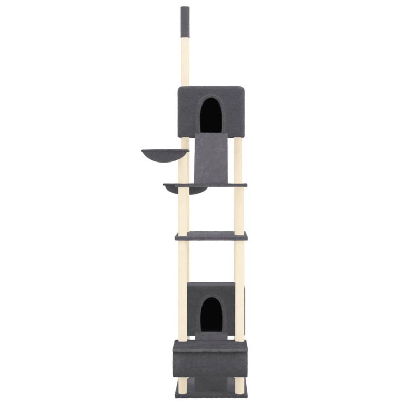 303cm H Cat Tree, Dark Grey
