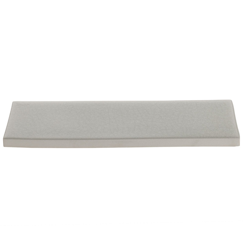Crackle 2.5" x 8" Ceramic Stone Look Subway Wall Tile, Gray