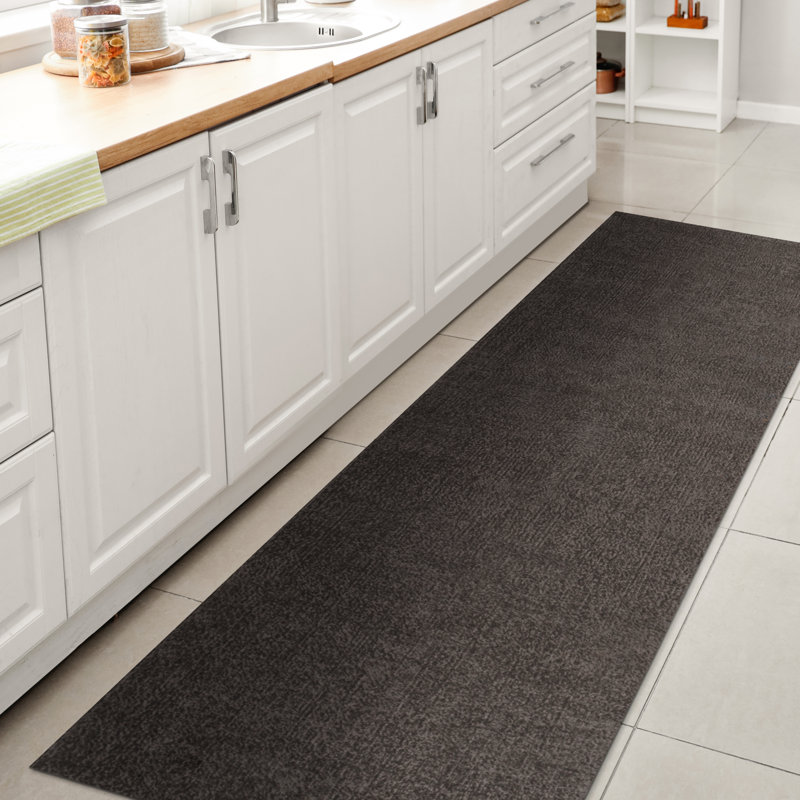 Tapis gris foncé Bertraut Classic, Tapis de couloir 2 pi x 7 pi 10 po