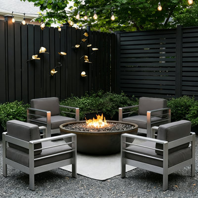 Caggiano Aluminum Outdoor Lounge Chair
