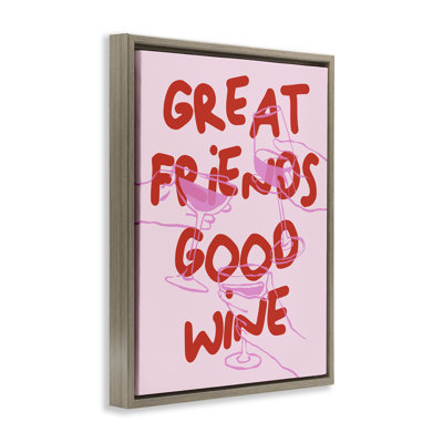 Cadre flottant Great Wine Good Wine, design par House of Lulu