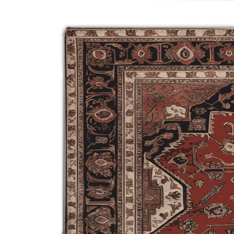 Persian Brown Indoor and Outdoor Area Rug, Rectangle 2' x 3'