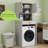 Storage Cabinet With One Adjustable Shelf And One Fake Drawer For Laundry Room