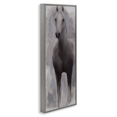Horse Standing Aware Framed Giclee, design by Jelena Petric