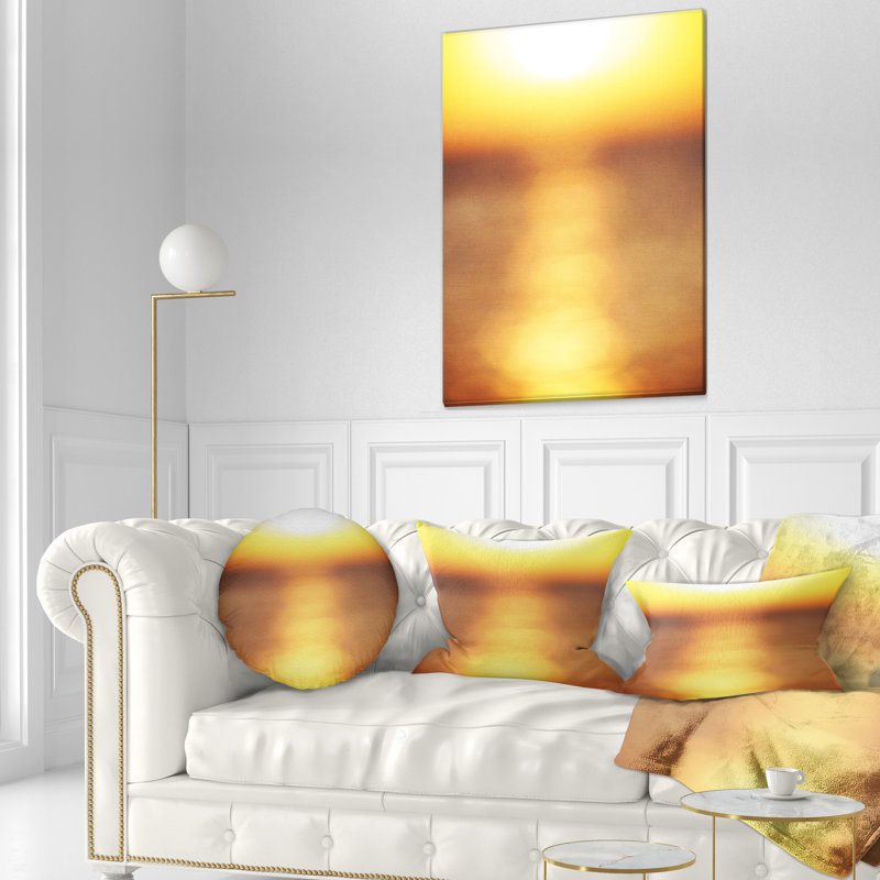 Coussin lombaire à paysage abstrait