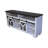 65.3" Tv Stand With Led , Iron Mesh Barn Door And Y - Style Decoration, White + Black Walnut Finish, Aesthetic, Suitable For 65 Inch Tvs, Ample Shelving Media Decoration Piece, Color, American-388472725