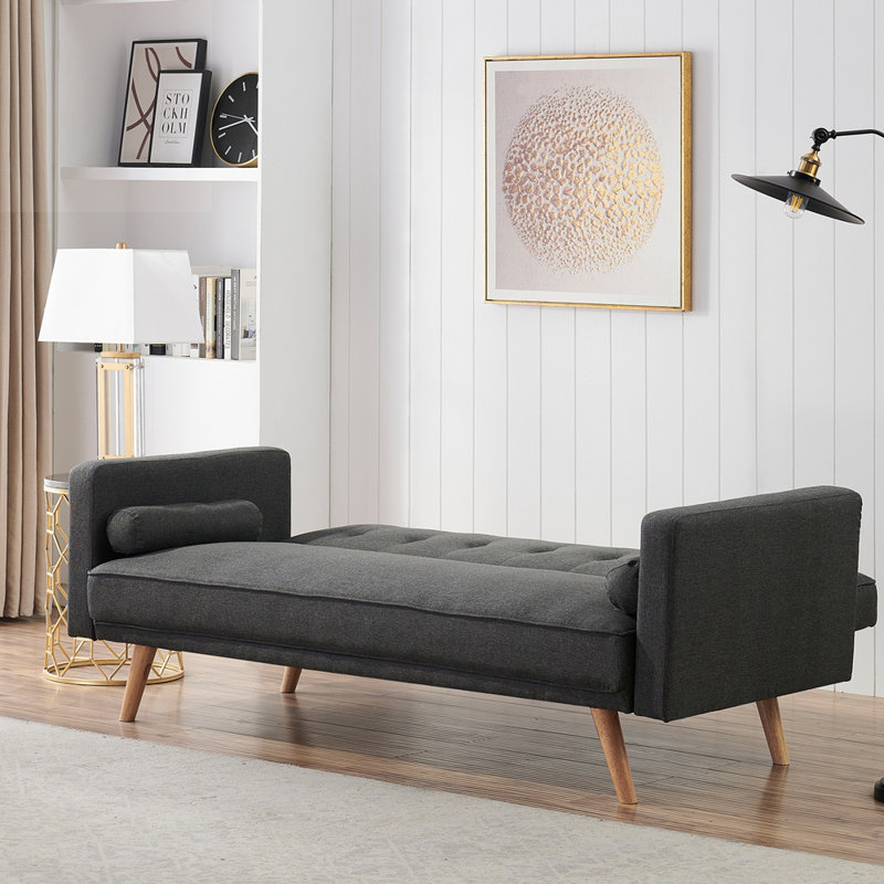 Upholstered 71.6'' Sleeper Sofa, Dark Gray