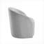 Fauteuil d'appoint pivotant tonneau gris clair, siège contemporain en bois massif pour salon, adultes