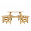 Ensemble de table de pique-nique 8 personnes avec 4 bancs intégrés et trou pour parasol-1658595444