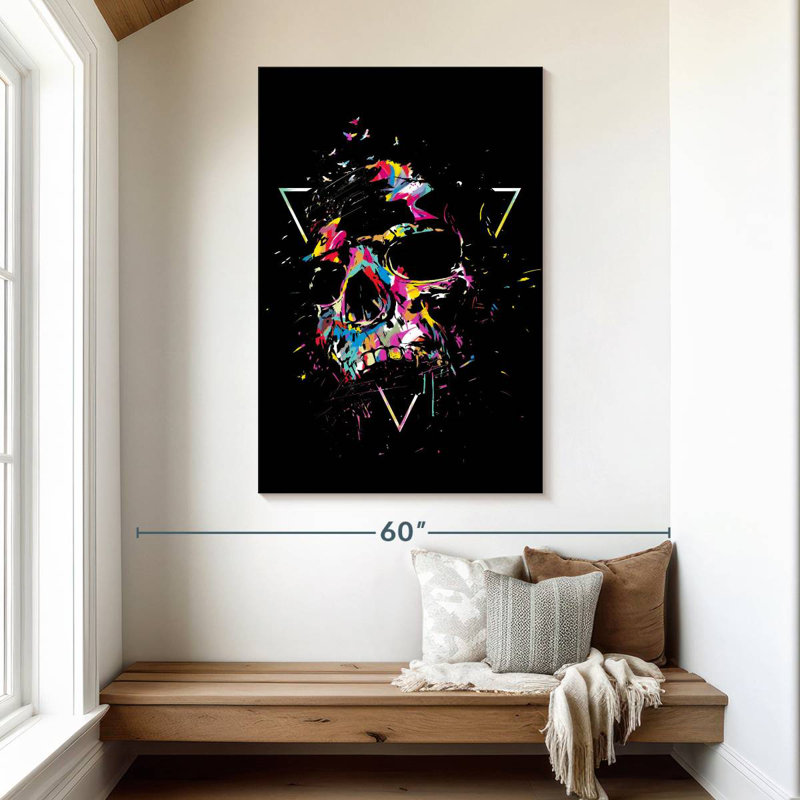 Crâne graphique Kerner, H 48 po x l 32 po