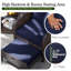 Ensemble de chaises de patio 5 pièces, conversation en osier avec coussins, table basse, bleu marine-675951228