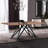 Amina Walnut Metal Base Dining Table
