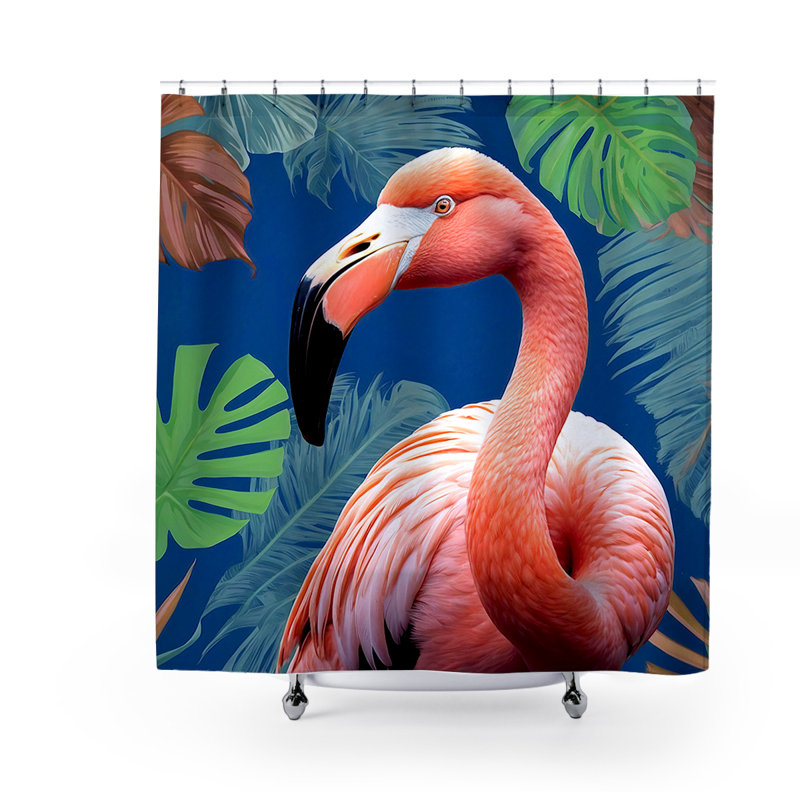 Rideau de douche Emilia Flamingo