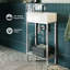 Meuble-lavabo autoportant Pierre de 19 po avec tablette ouverte et cadre en métal chromé-93021124