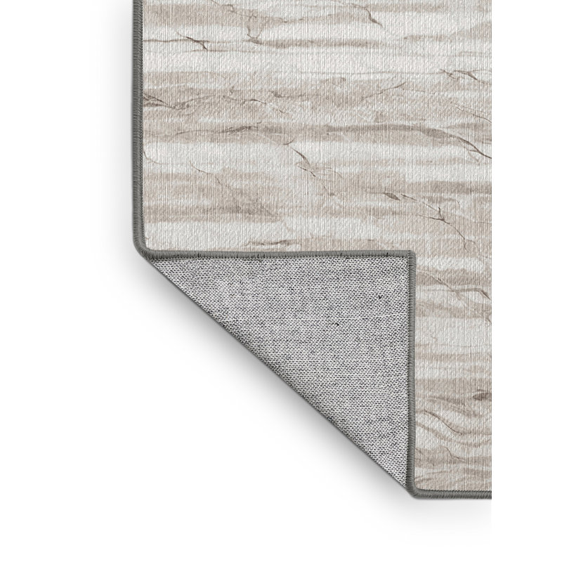 Machine Washable Gray Area Rug, Rectangle 7' x 10'